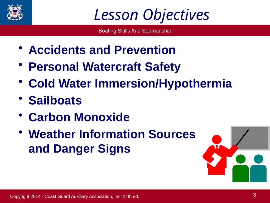 1 Boating Safety Chapter 8 Copyright 2014 - Coast - slide 3 of 31