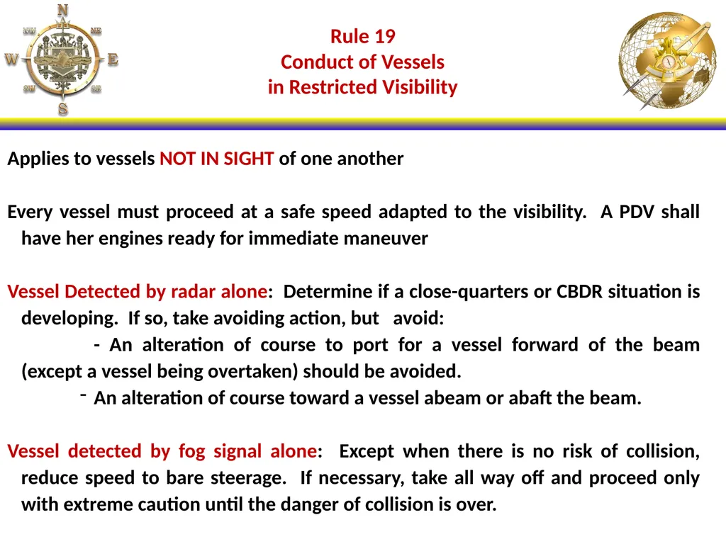 NS101 Rules of the Road (1-19) Enabling Objectives - slide 38 of 39