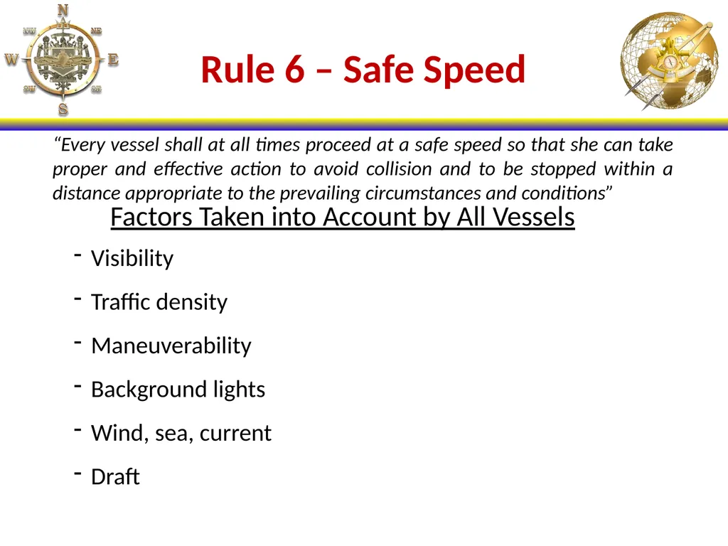 NS101 Rules of the Road (1-19) Enabling Objectives - slide 13 of 39