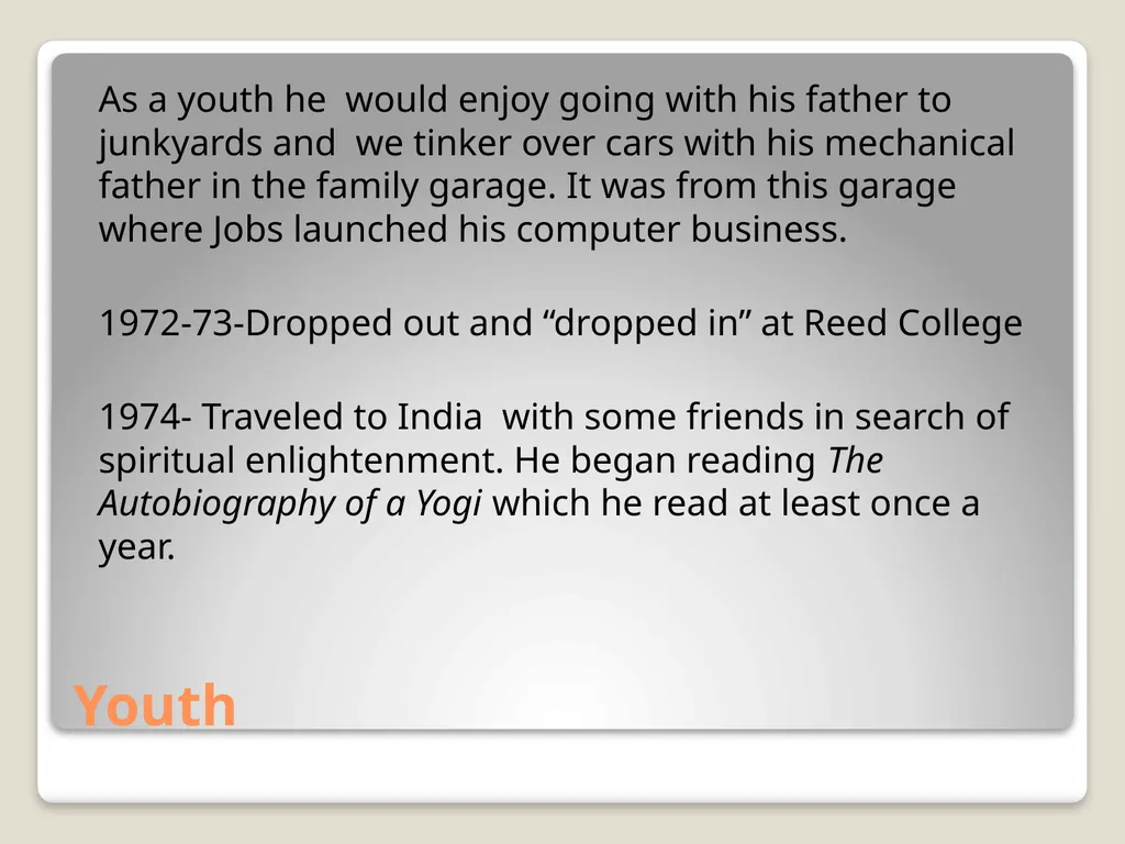 Was Steve Jobs an Ignatian Educator? Tinkering, - slide 5 of 26