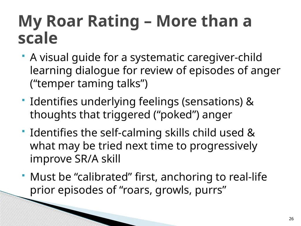 Teaching Children Self-Regulation of Anger: A - slide 26 of 41