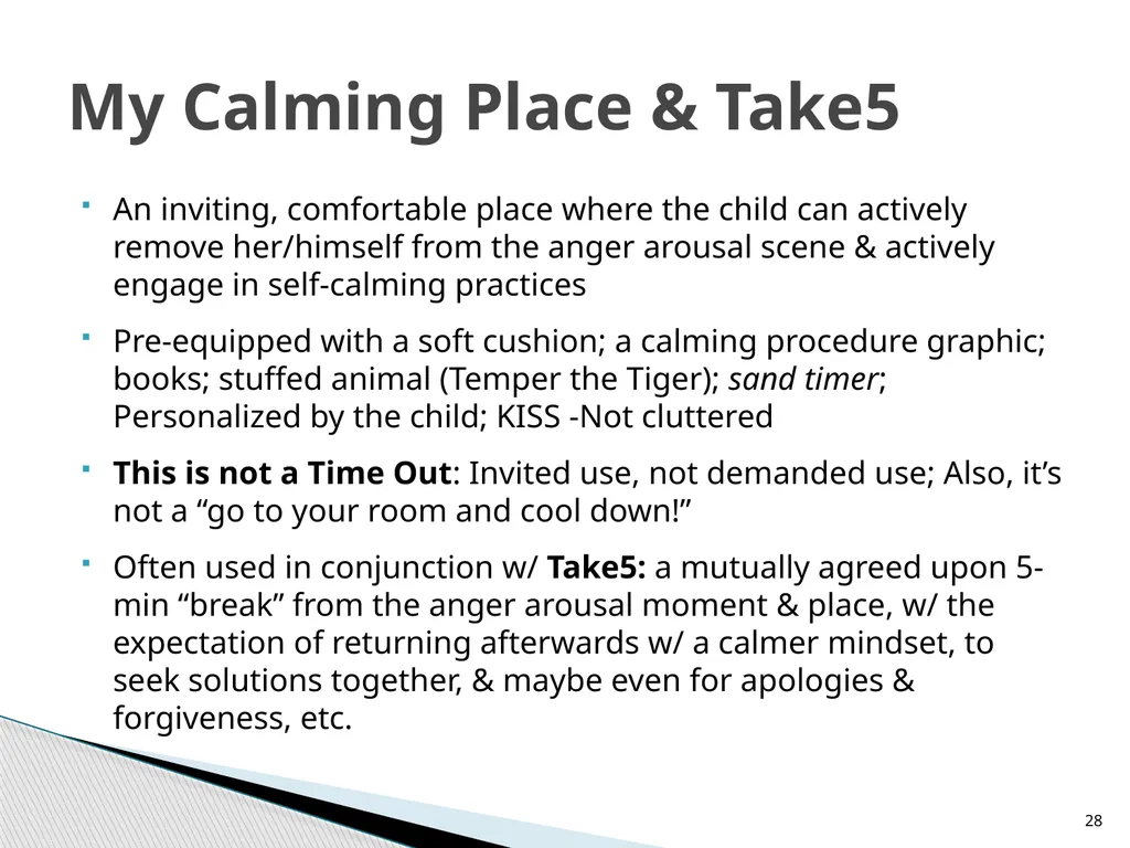 Teaching Children Self-Regulation of Anger: A - slide 28 of 41