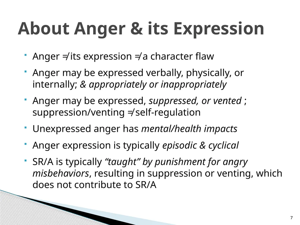 Teaching Children Self-Regulation of Anger: A - slide 7 of 41