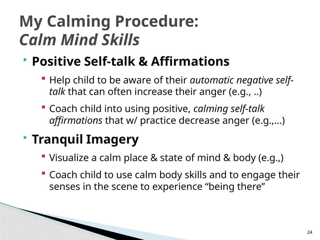 Teaching Children Self-Regulation of Anger: A - slide 24 of 41