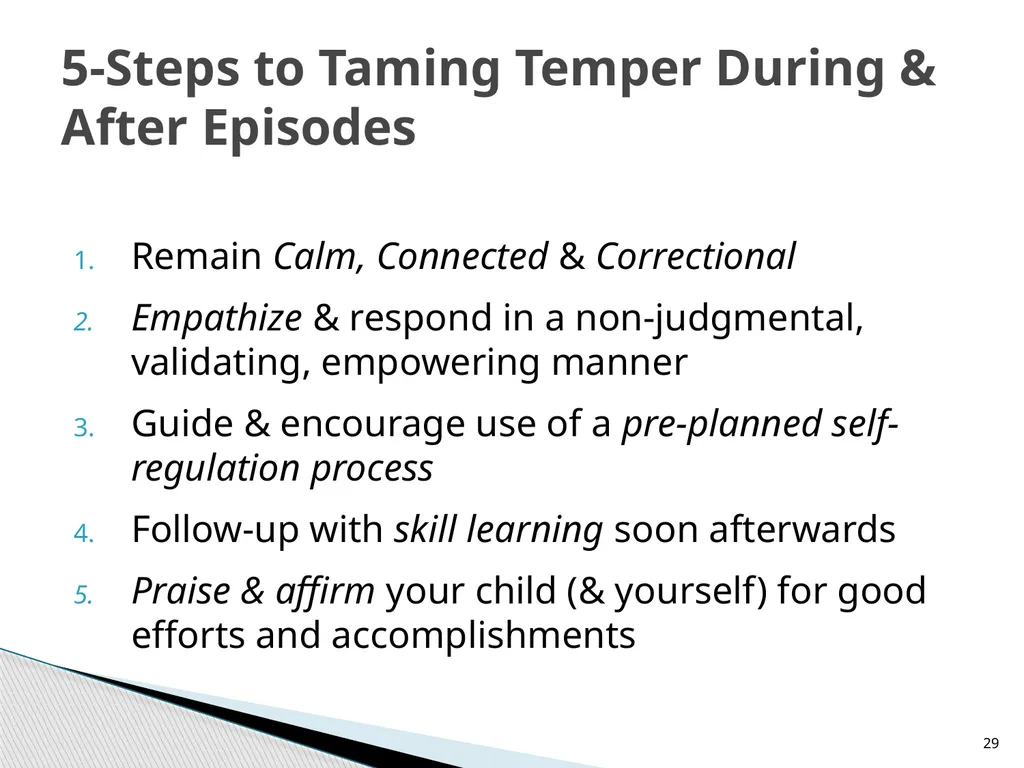Teaching Children Self-Regulation of Anger: A - slide 29 of 41