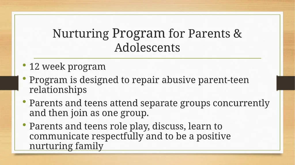 Nurturing Parenting Programs® Evidence-Based - slide 40 of 55