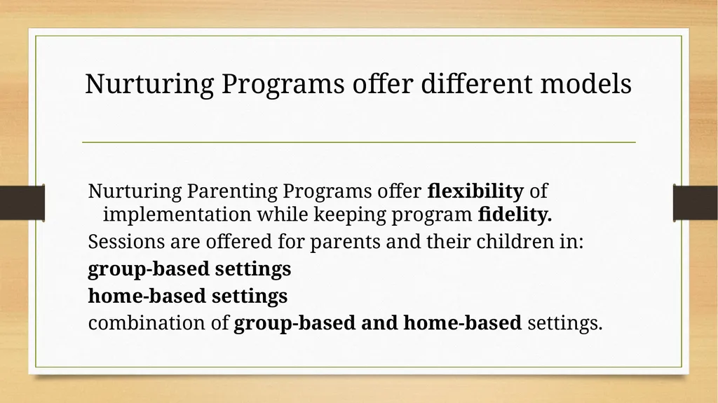 Nurturing Parenting Programs® Evidence-Based - slide 30 of 55