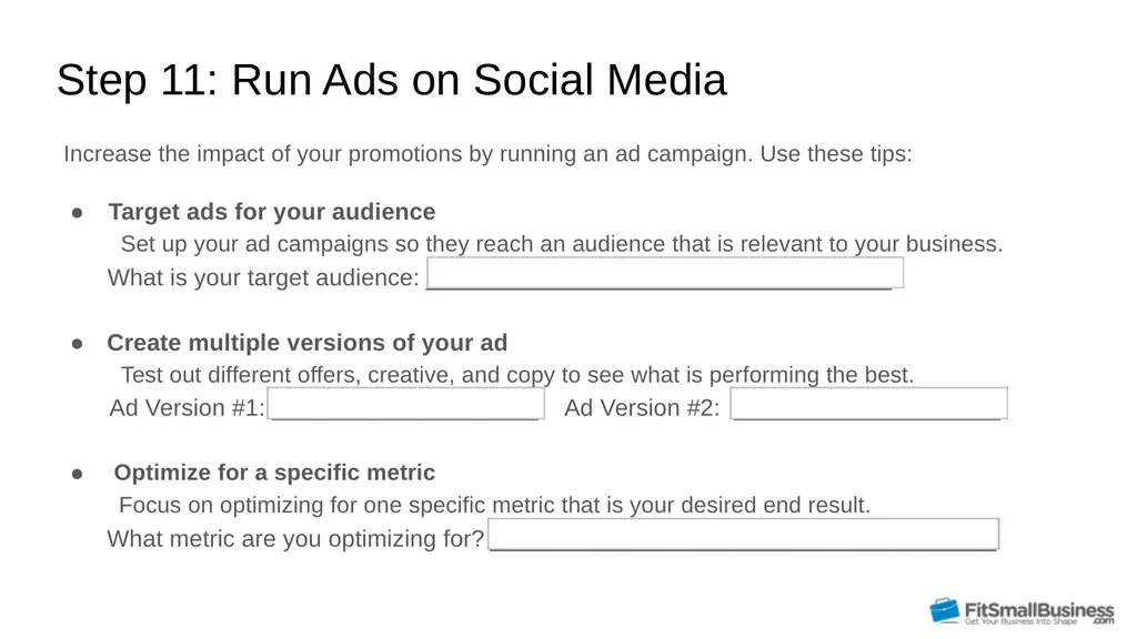 Social Media Marketing Strategy Template 11 Steps - slide 15 of 16