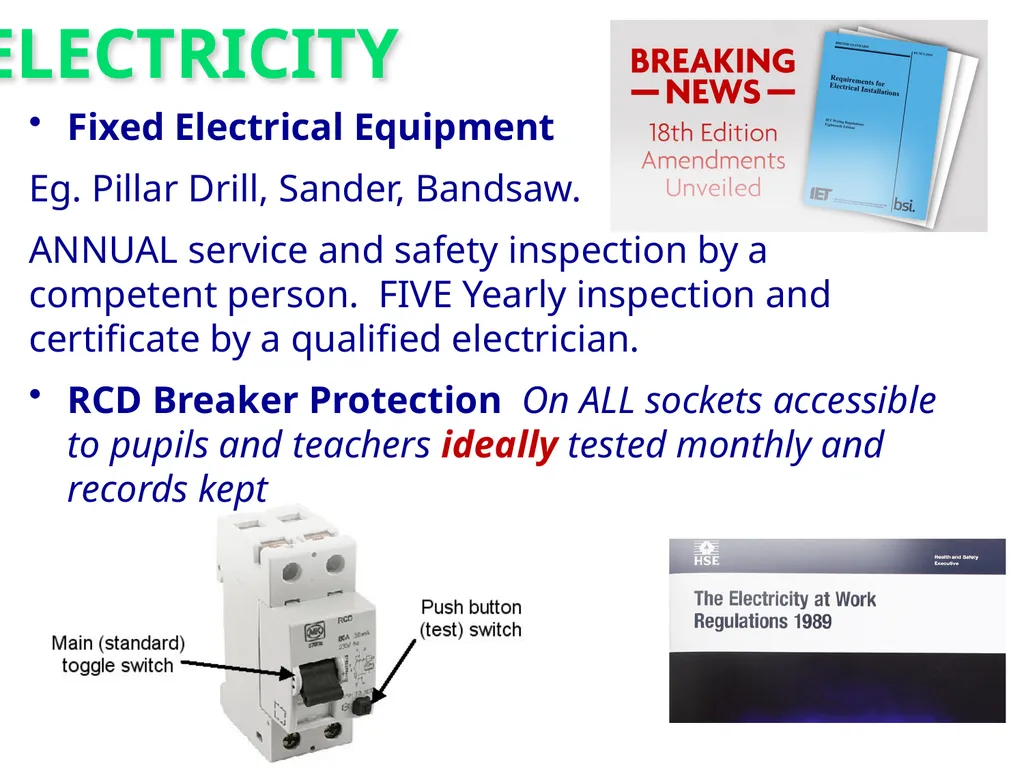 ELECTRICITY Fixed Electrical Equipment Eg. Pillar - slide 1 of 2