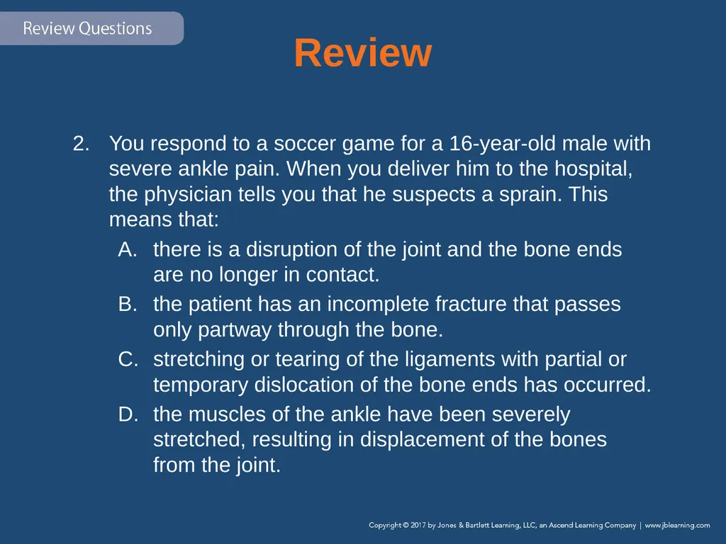 Chapter 31 Orthopaedic Injuries National EMS - slide 118 of 152