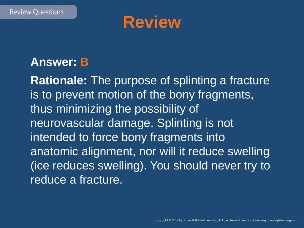 Chapter 31 Orthopaedic Injuries National EMS - slide 126 of 152