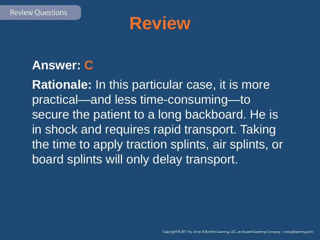 Chapter 31 Orthopaedic Injuries National EMS - slide 130 of 152