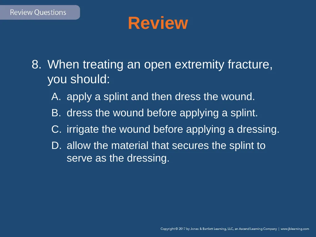 Chapter 31 Orthopaedic Injuries National EMS - slide 141 of 152