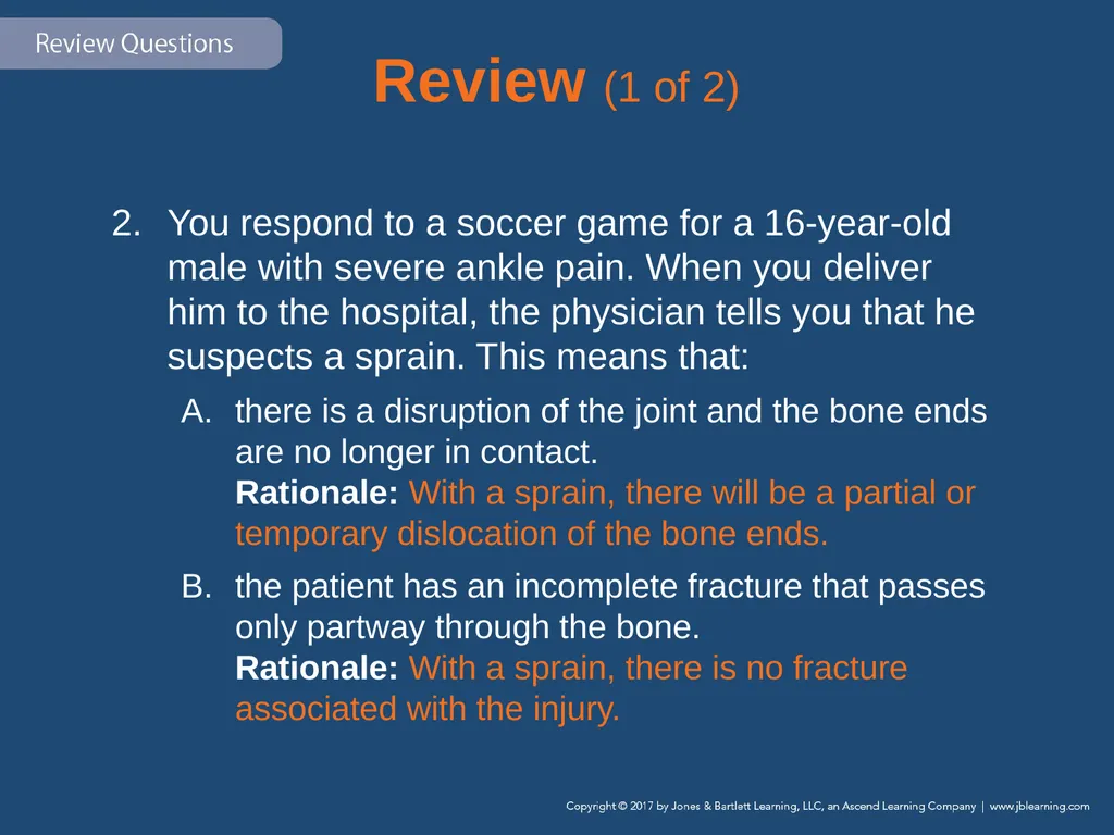 Chapter 31 Orthopaedic Injuries National EMS - slide 120 of 152