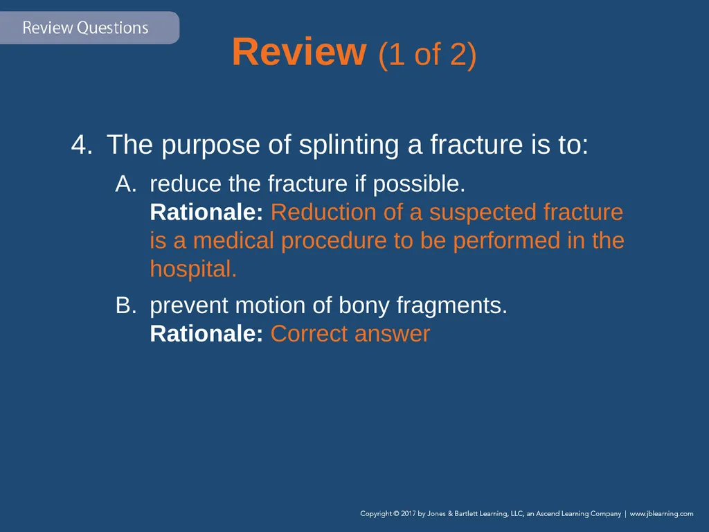 Chapter 31 Orthopaedic Injuries National EMS - slide 127 of 152