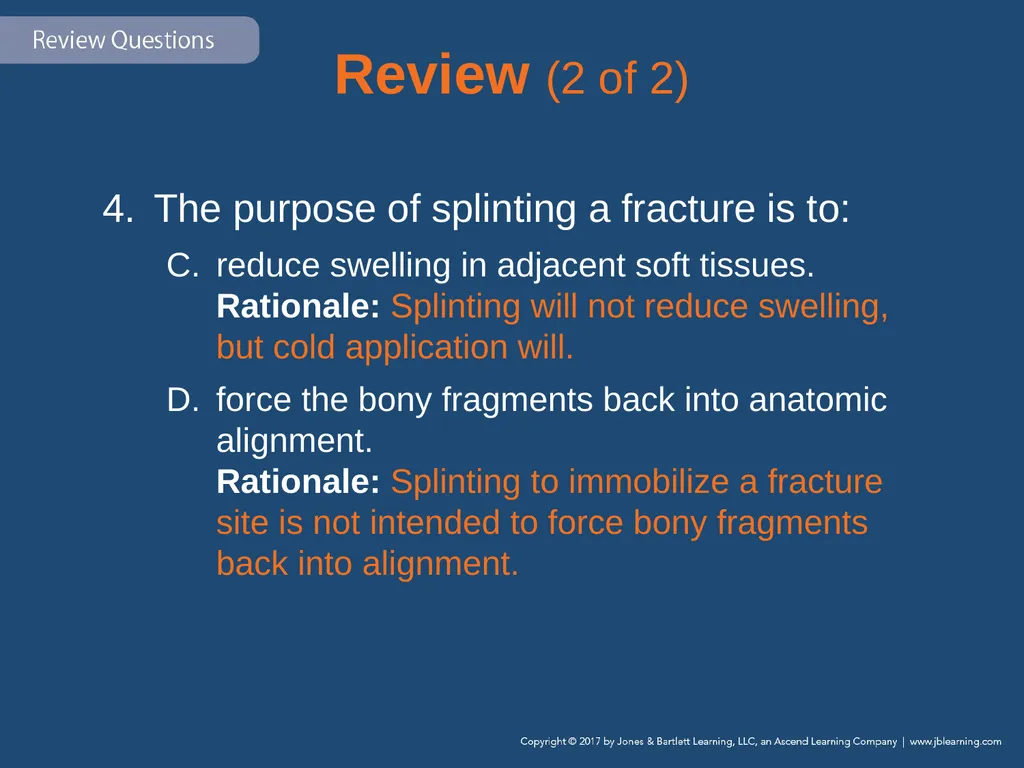 Chapter 31 Orthopaedic Injuries National EMS - slide 128 of 152