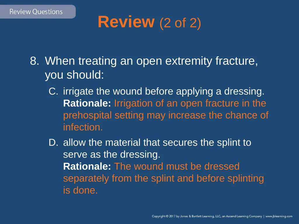 Chapter 31 Orthopaedic Injuries National EMS - slide 144 of 152