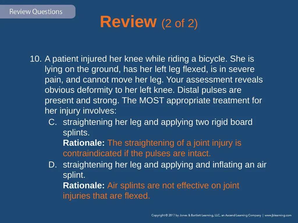 Chapter 31 Orthopaedic Injuries National EMS - slide 152 of 152