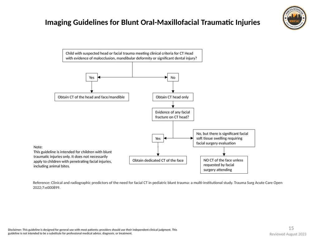 Pediatric Trauma Resources: Head and Neck 1 - slide 15 of 16