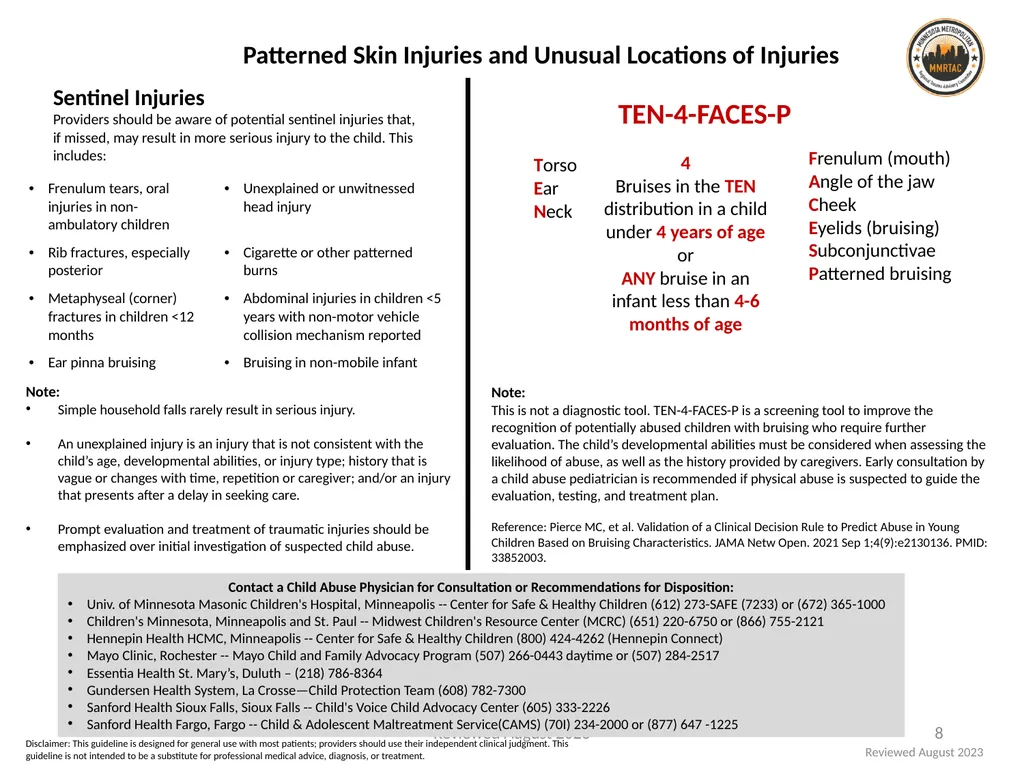 Pediatric Trauma Resources: Head and Neck 1 - slide 8 of 16