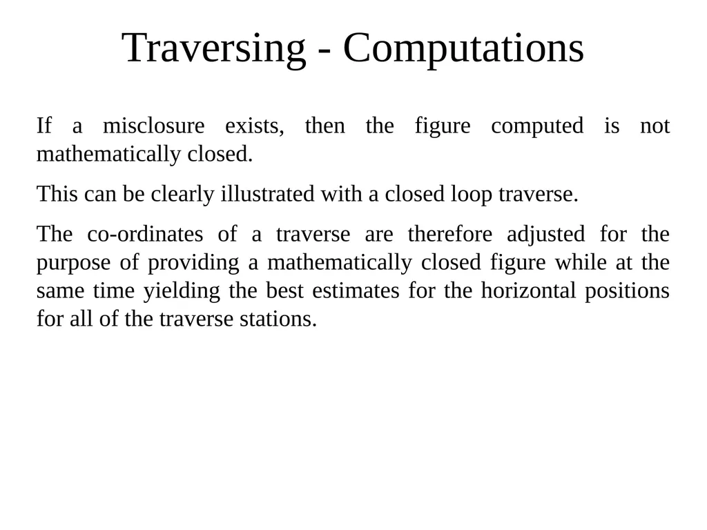 TRAVERSING Computations Traversing - Computations - slide 20 of 31