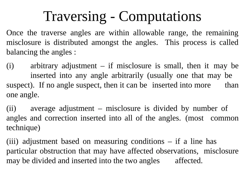 TRAVERSING Computations Traversing - Computations - slide 6 of 31