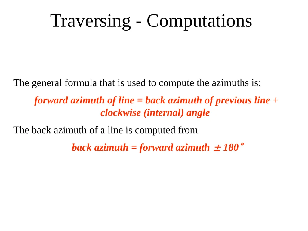 TRAVERSING Computations Traversing - Computations - slide 8 of 31