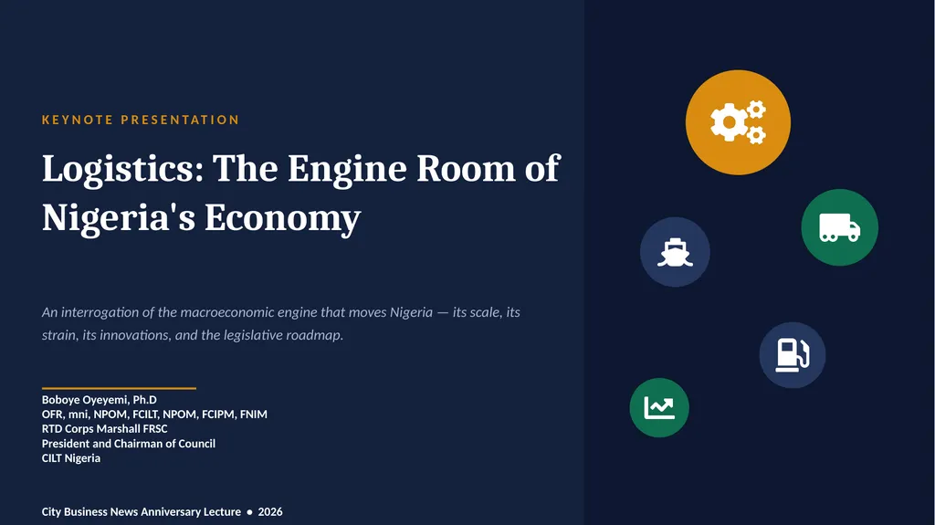 KEYNOTE PRESENTATION Logistics: The Engine Room of - slide 1 of 51
