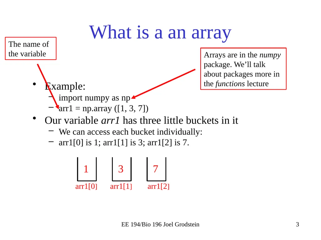 EE 194/BIO 196: Modeling,simulating and optimizing - slide 3 of 38