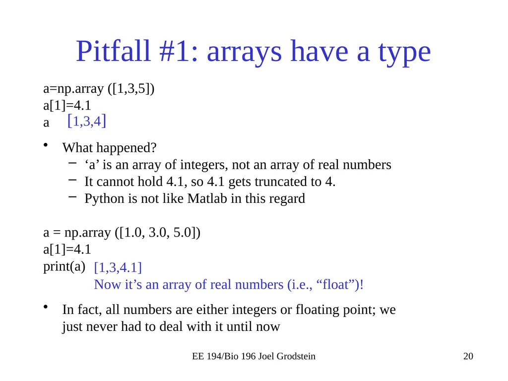 EE 194/BIO 196: Modeling,simulating and optimizing - slide 20 of 38