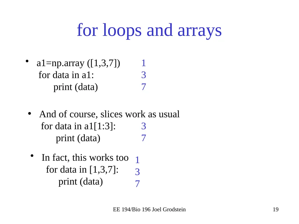 EE 194/BIO 196: Modeling,simulating and optimizing - slide 19 of 38