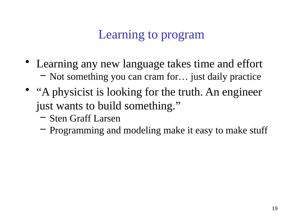 EE 193/Bio 196 Modeling,simulating and optimizing - slide 19 of 24