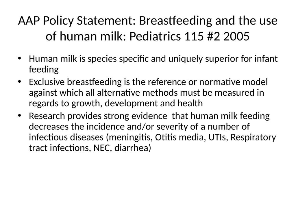 Infant Feeding: Human Milk and Formula Infant - slide 45 of 95