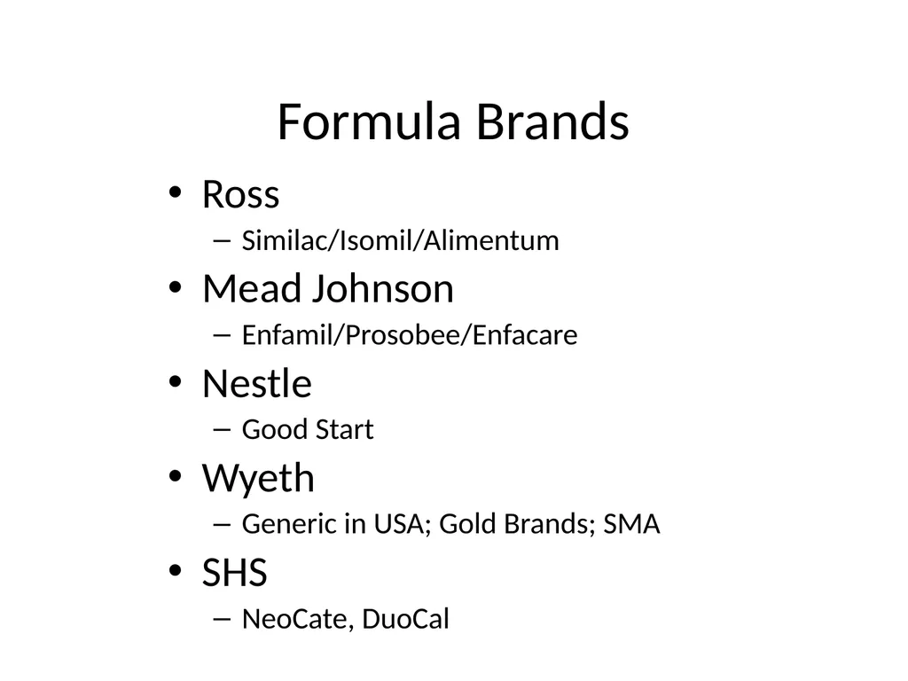 Infant Feeding: Human Milk and Formula Infant - slide 55 of 95