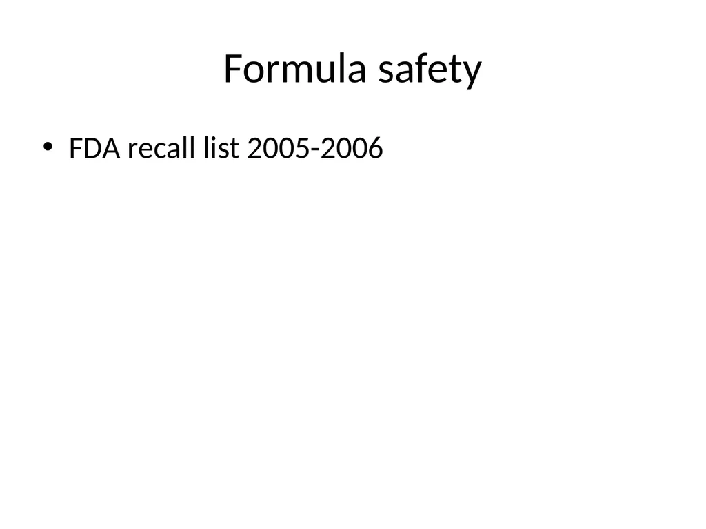 Infant Feeding: Human Milk and Formula Infant - slide 94 of 95