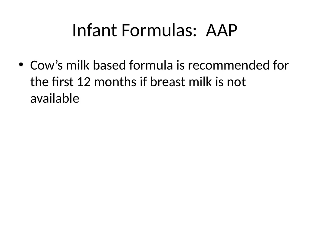 Infant Feeding: Human Milk and Formula Infant - slide 63 of 95