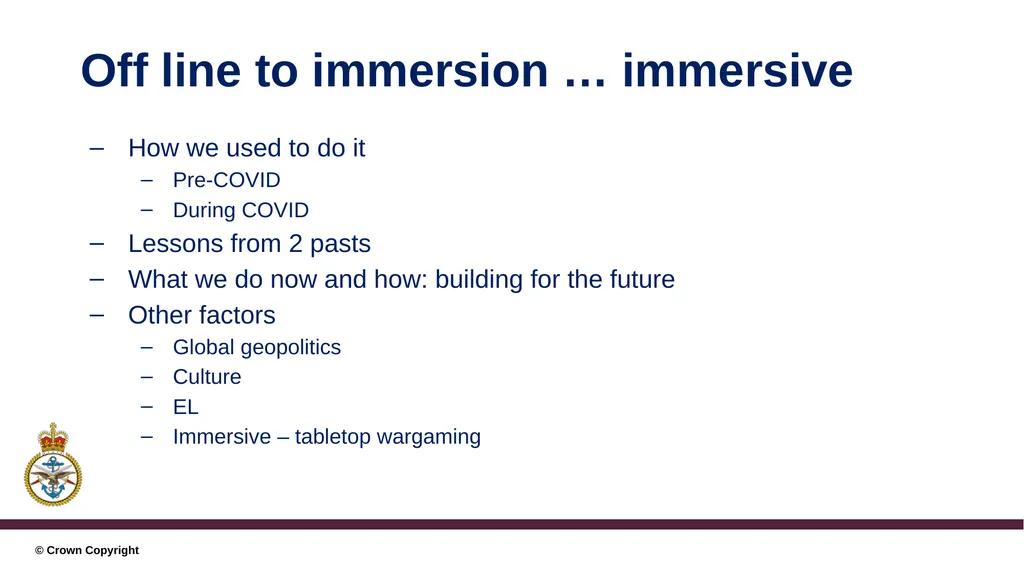 Relearned Freedom: Off line to Immersive Director - slide 3 of 10