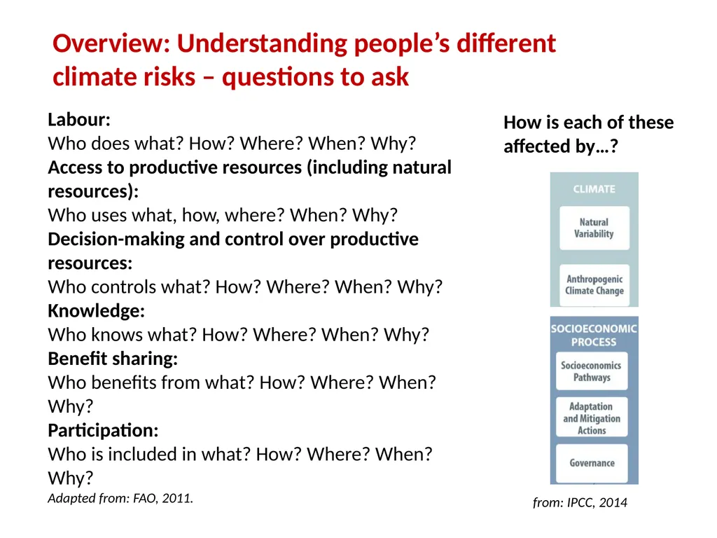 Gender and social inclusion Assessing people’s - slide 17 of 30