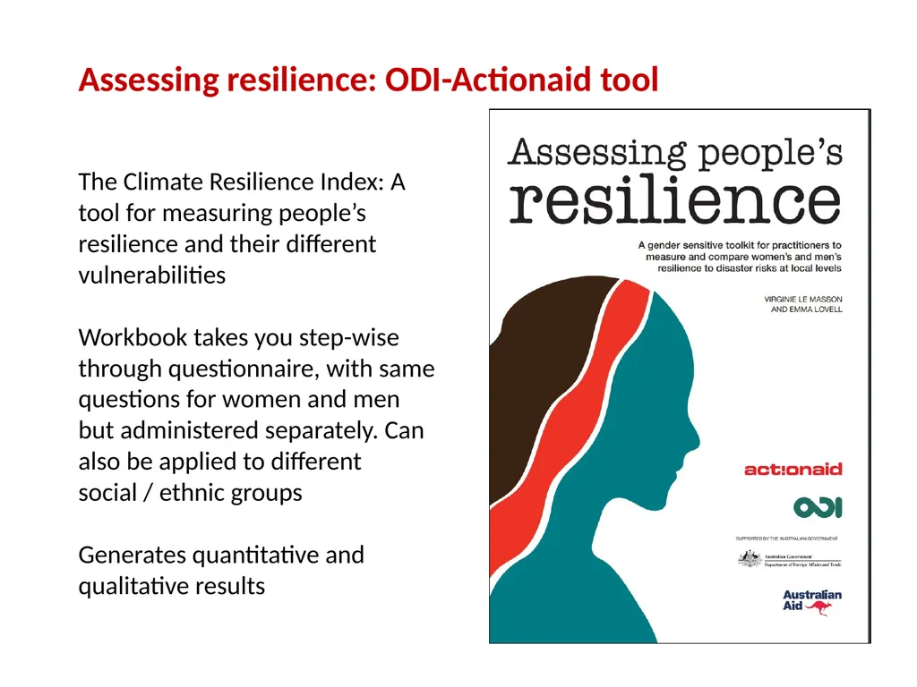 Gender and social inclusion Assessing people’s - slide 23 of 30