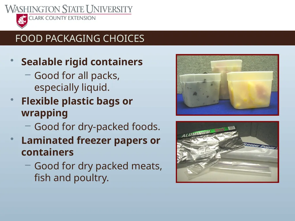 Basic Practices of Freezing Food Washington State - slide 18 of 52