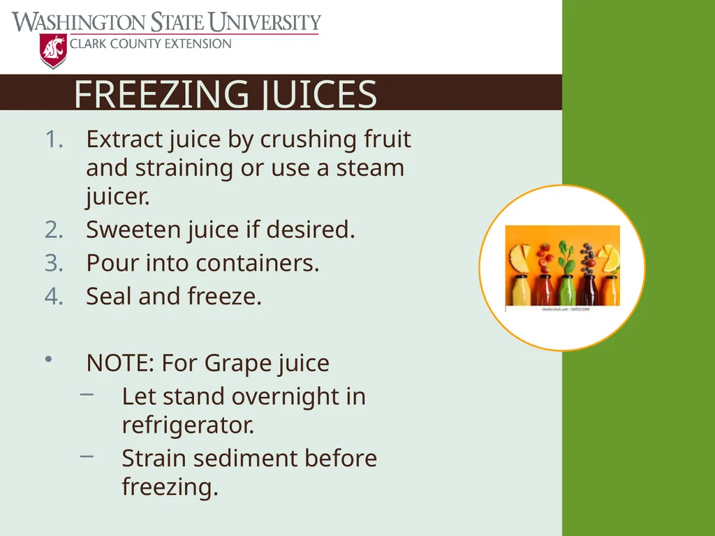 Basic Practices of Freezing Food Washington State - slide 31 of 52