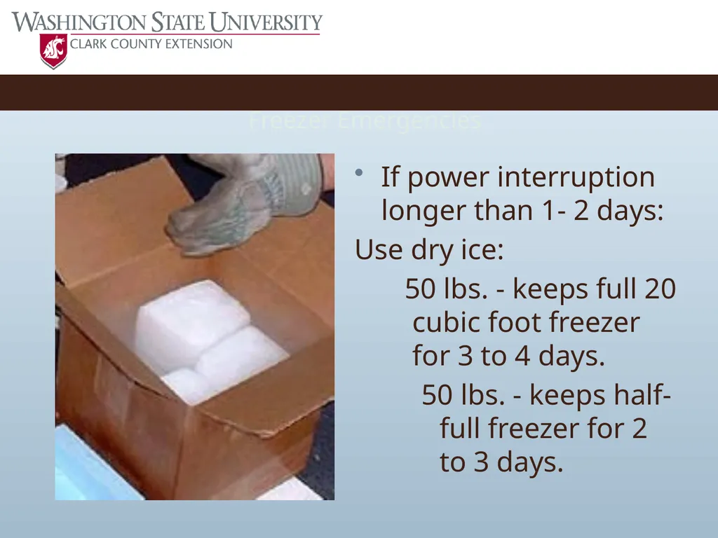 Basic Practices of Freezing Food Washington State - slide 51 of 52