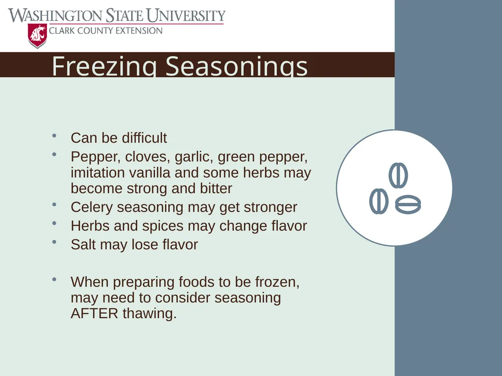 Basic Practices of Freezing Food Washington State - slide 46 of 52