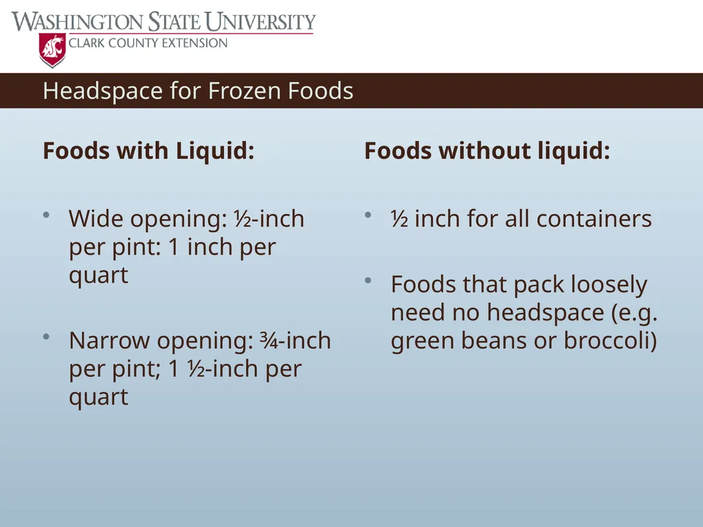 Basic Practices of Freezing Food Washington State - slide 21 of 52