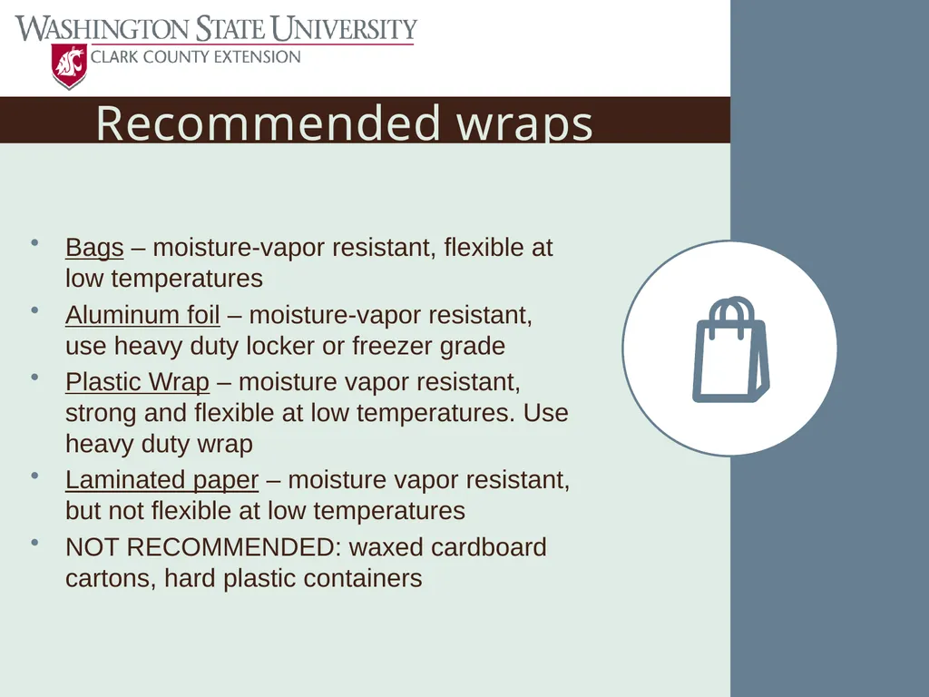 Basic Practices of Freezing Food Washington State - slide 41 of 52
