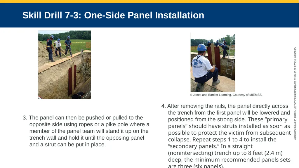 CHAPTER 7 Operations Level Trench Rescue Shoring - slide 10 of 22