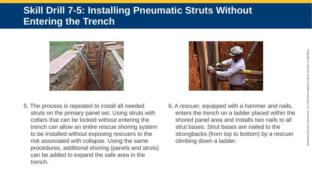CHAPTER 7 Operations Level Trench Rescue Shoring - slide 15 of 22