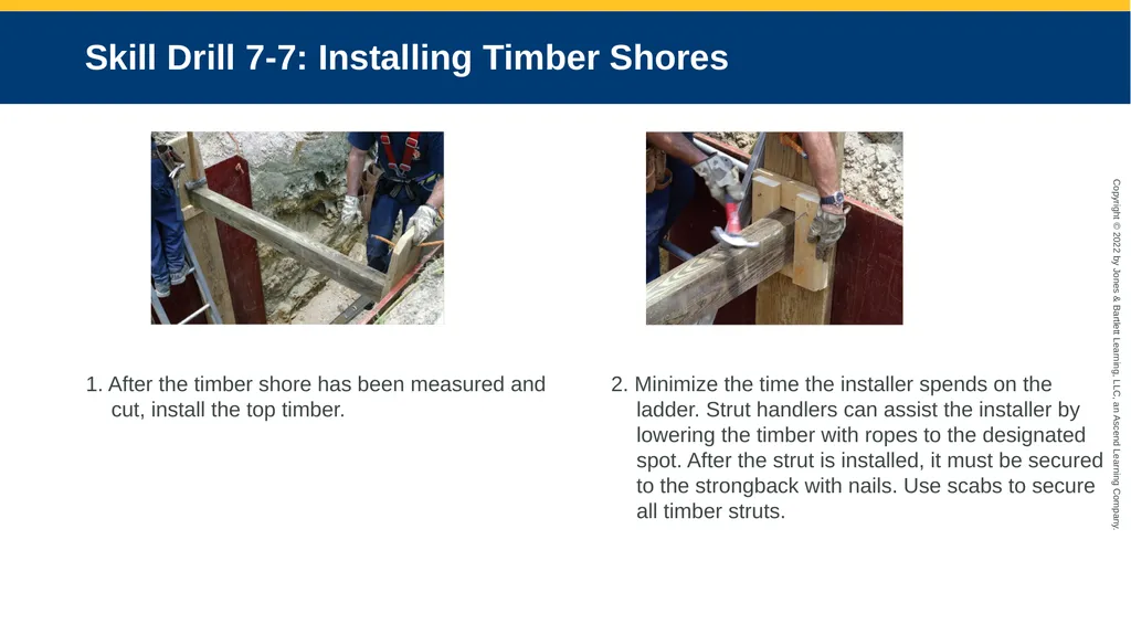 CHAPTER 7 Operations Level Trench Rescue Shoring - slide 19 of 22