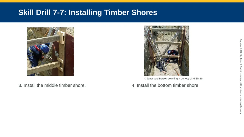 CHAPTER 7 Operations Level Trench Rescue Shoring - slide 20 of 22