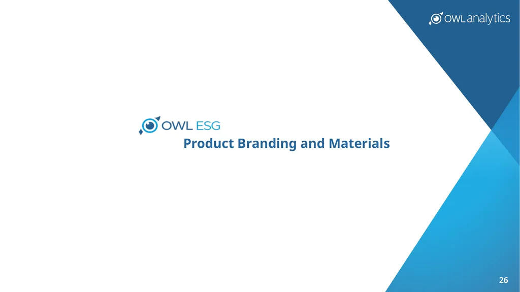 OWL ESG, Inc. Raising the Standards of ESG Data - slide 26 of 29